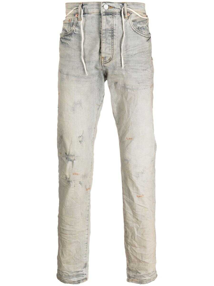 PURPLE BRAND PURPLE BRAND Cotton denim jeans Clear Blue