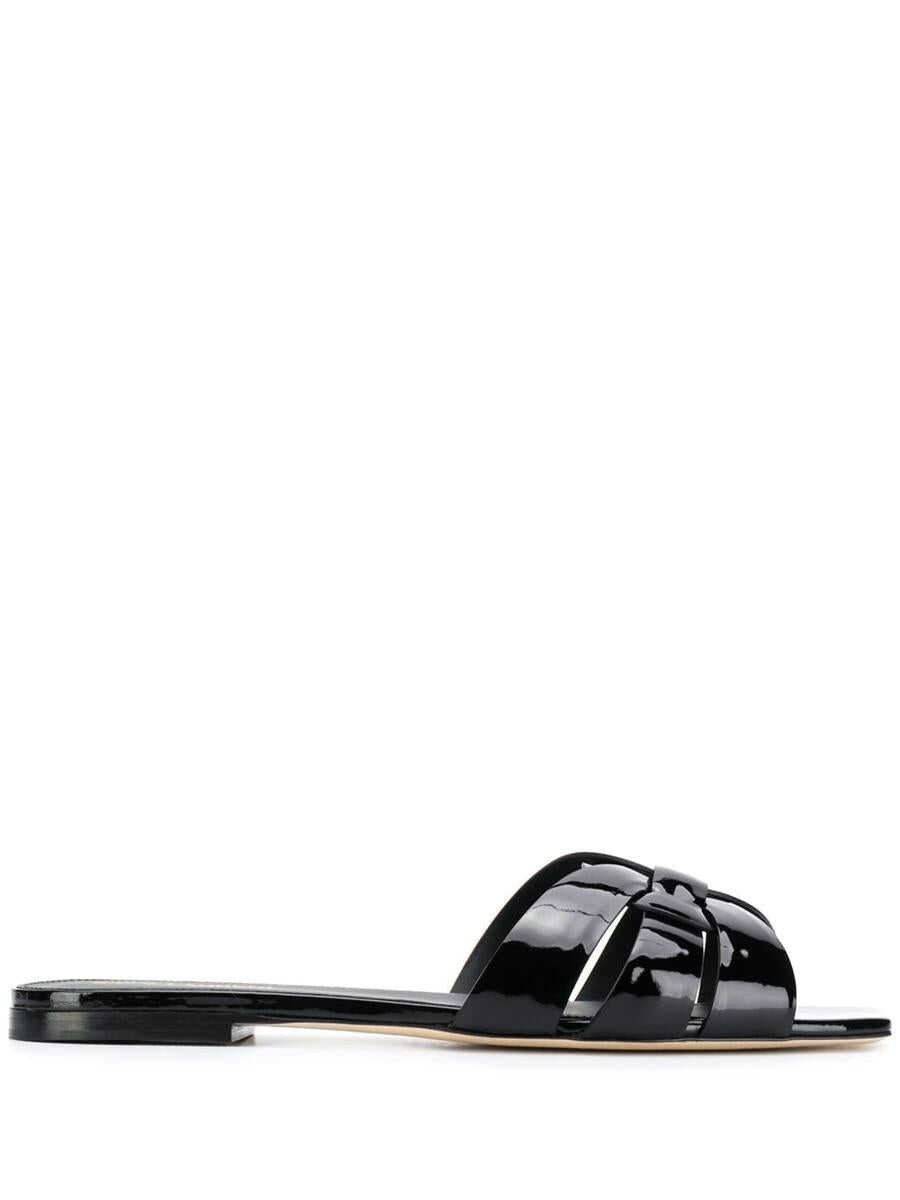 Saint Laurent SAINT LAURENT Nu Pieds 05 Tribute patent leather sandals Black