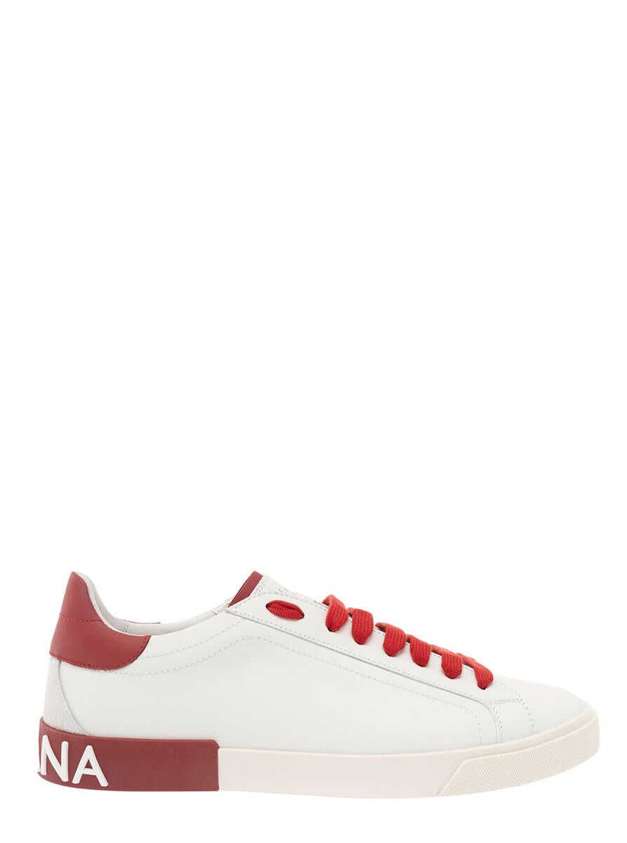 Dolce & Gabbana SNEAKER BASSA PORTOFINO LIGHT RED White