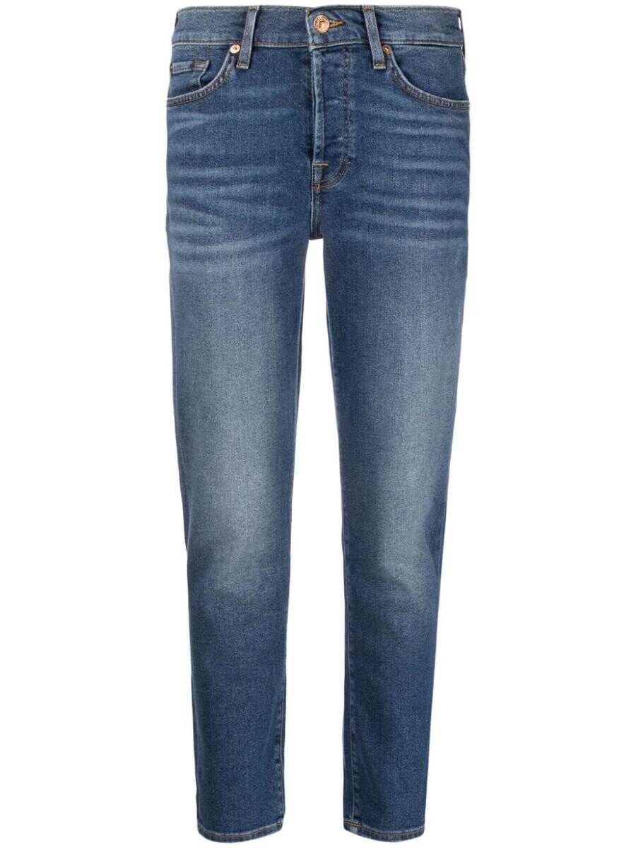 7 For All Mankind 7 FOR ALL MANKIND Cropped denim jeans Denim scuro