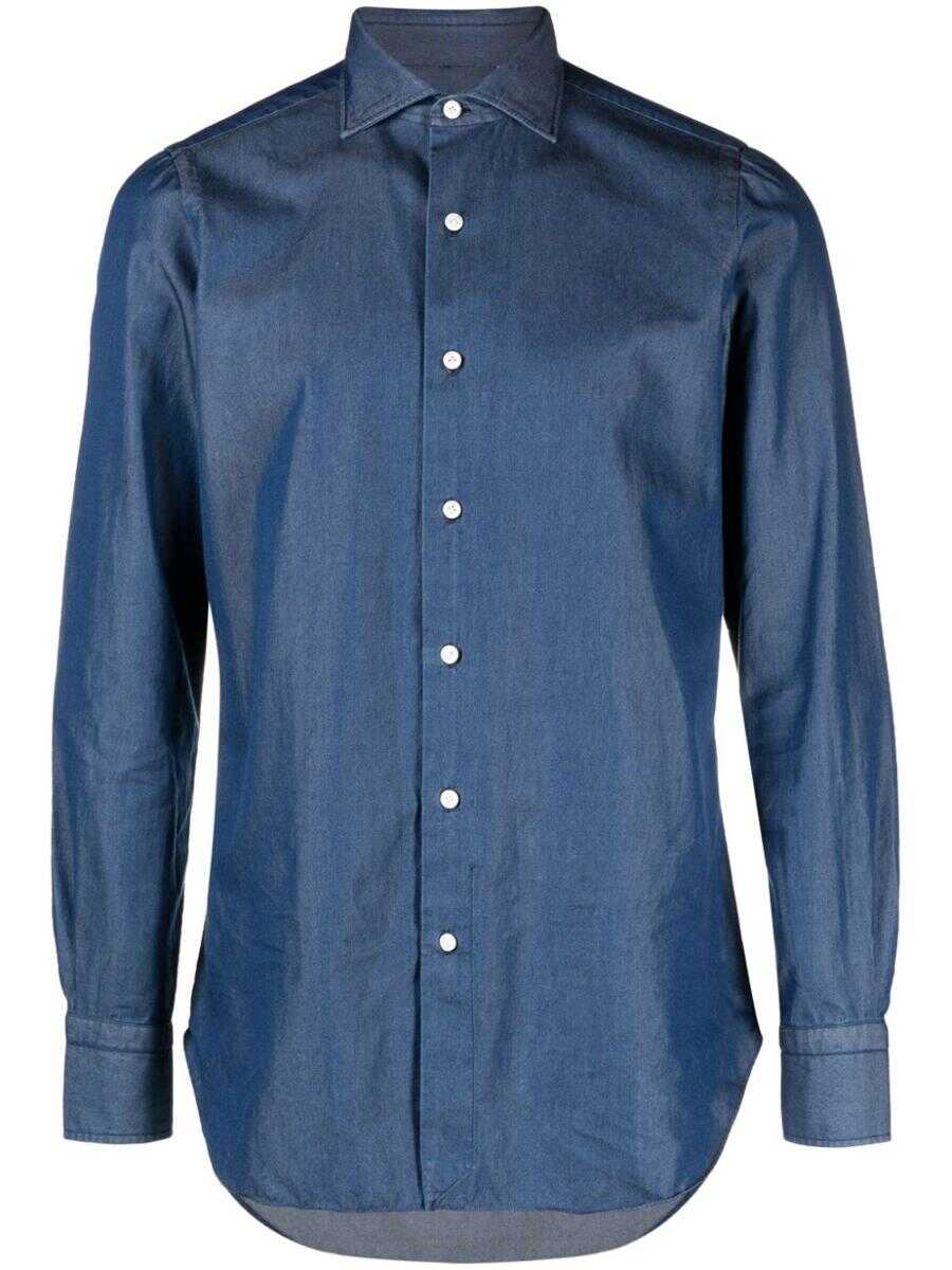FINAMORE FINAMORE Regular fit denim shirt Blue