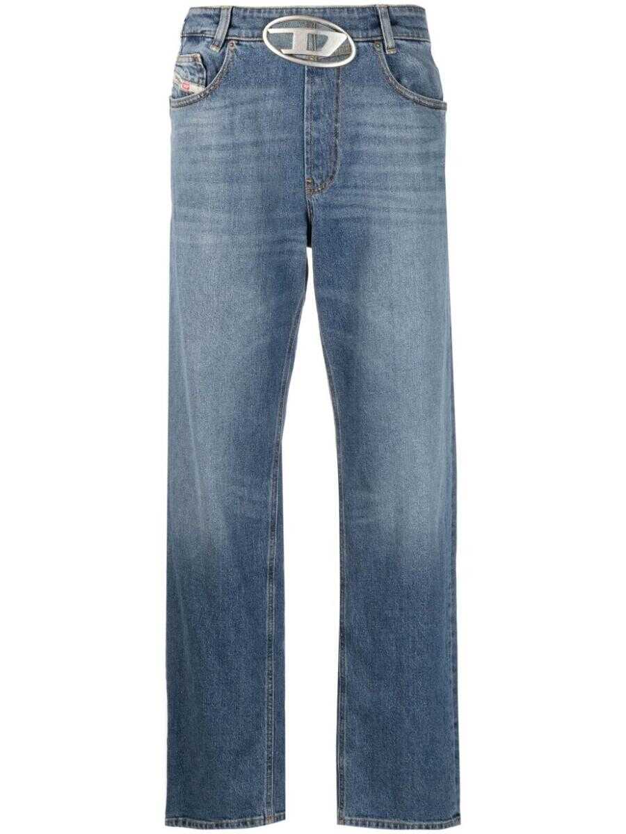 Diesel DIESEL Straight leg cotton denim jeans Blue