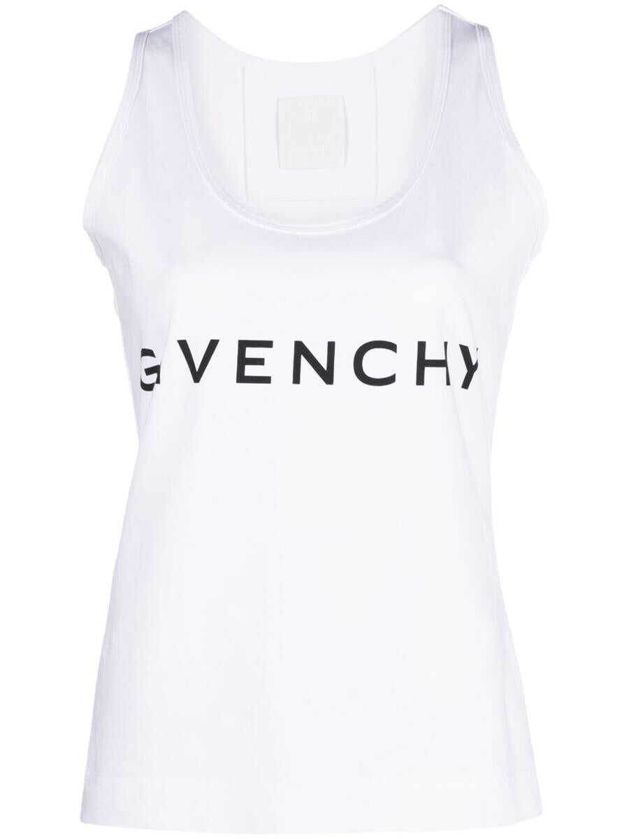 Givenchy GIVENCHY Logo cotton tank top WHITE