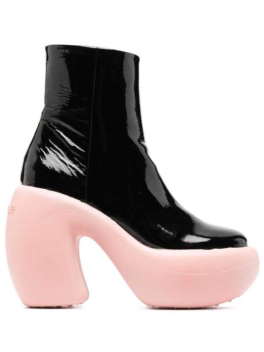 HAUS OF HONEY HAUS OF HONEY Leather platform ankle boots BLACK