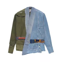 Camasi de blugi Greg Lauren Patchword Denim Shirt Barbati