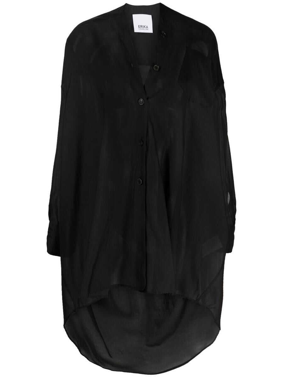 Erika Cavallini ERIKA CAVALLINI Silk blend shirt Black