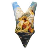 Costume de baie Roberto Cavalli 'Wild Leda' Reversible Inner Swimsuit Femei
