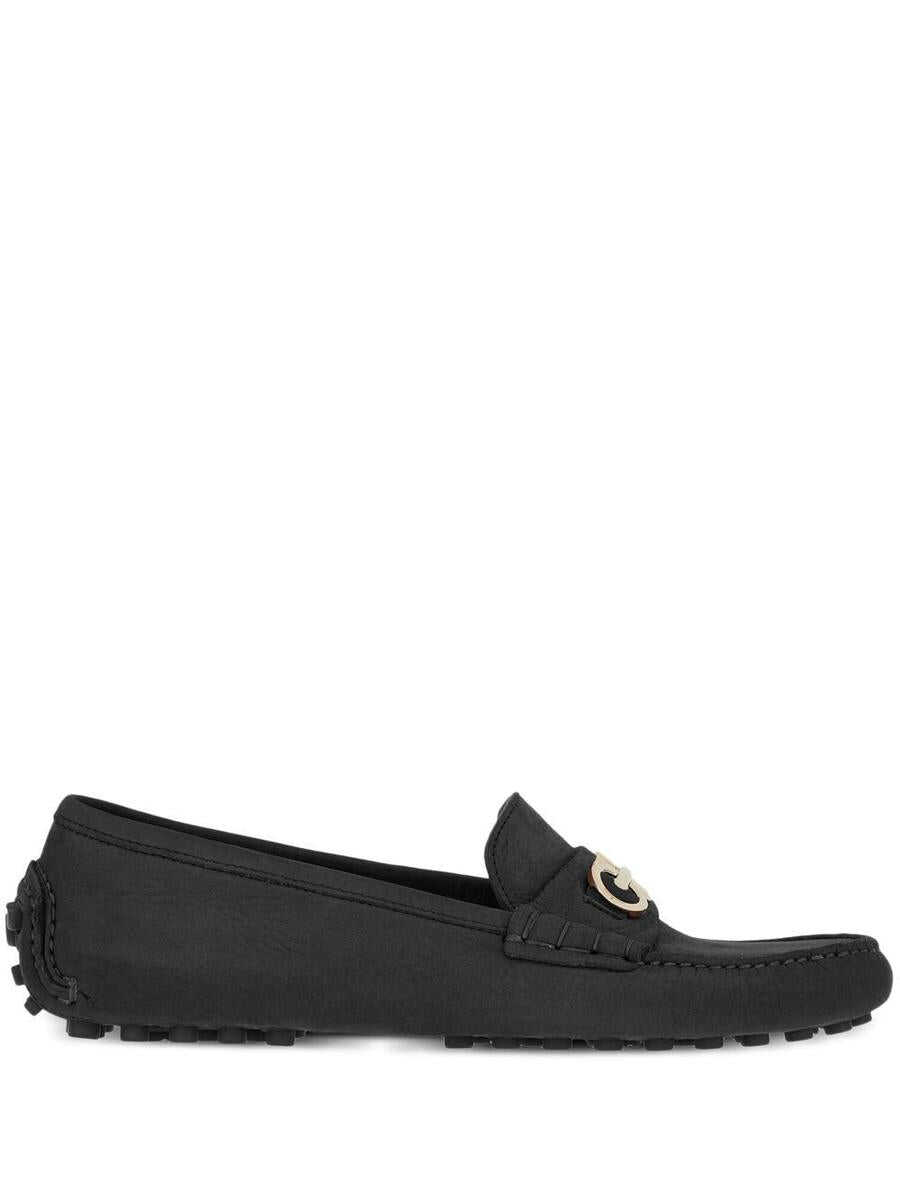 Ferragamo FERRAGAMO Gancini leather loafers BLACK