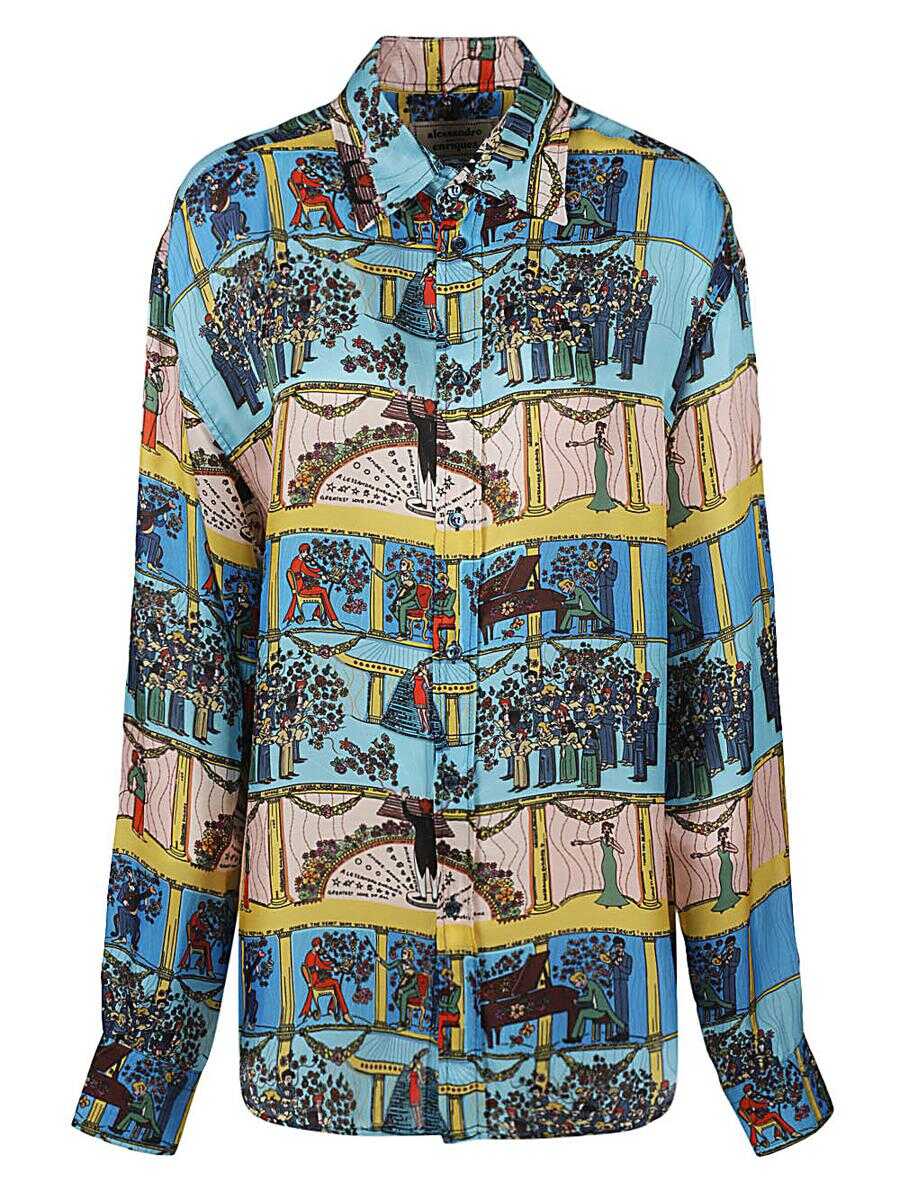 ALESSANDRO ENRIQUEZ ALESSANDRO ENRIQUEZ Printed silk blend shirt MultiColour