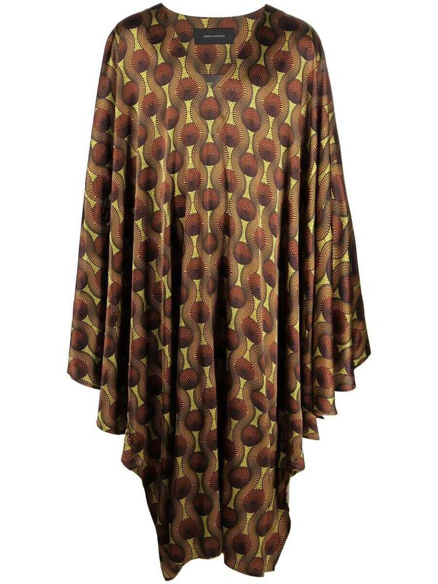 OZWALD BOATENG OZWALD BOATENG Printed silk kaftan YELLOW