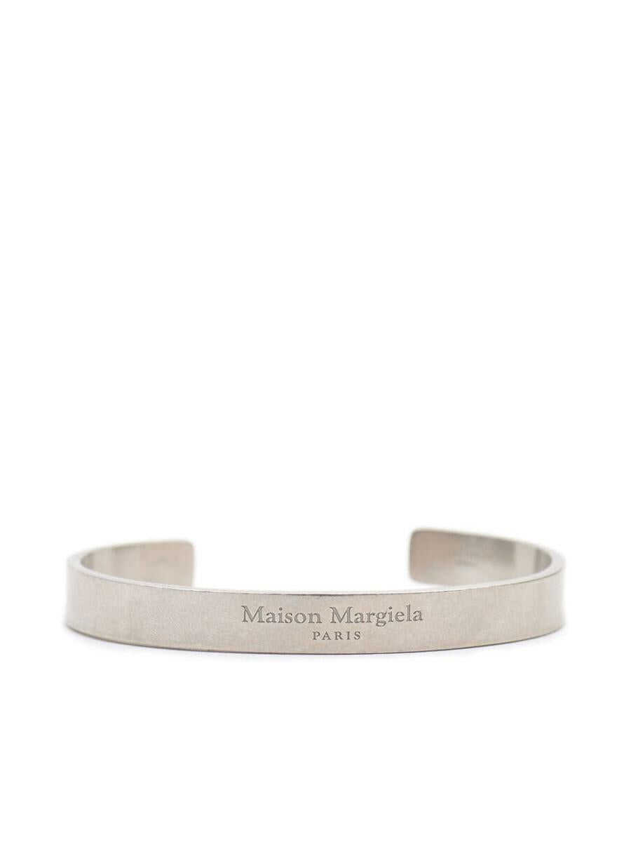 Maison Margiela MAISON MARGIELA Bangle bracelet with engraved logo SILVER image7