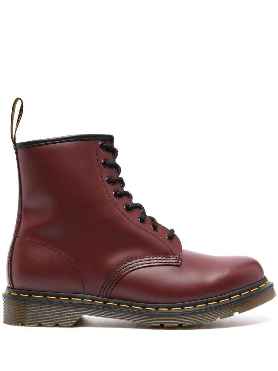 Dr. Martens DR. MARTENS 1460 leather lace up ankle boots Red