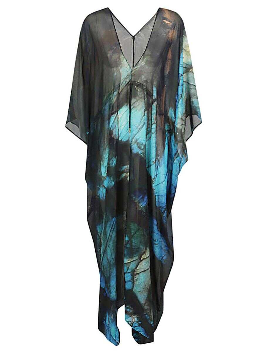 MONA SWIMS MONA SWIMS Silk over-sized kaftan MULTICOLOUR