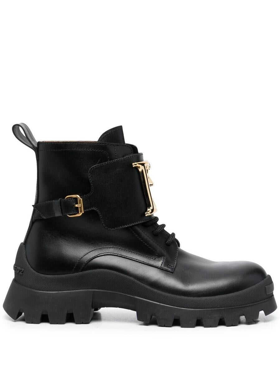 DSQUARED2 DSQUARED2 Leather ankle boots Black