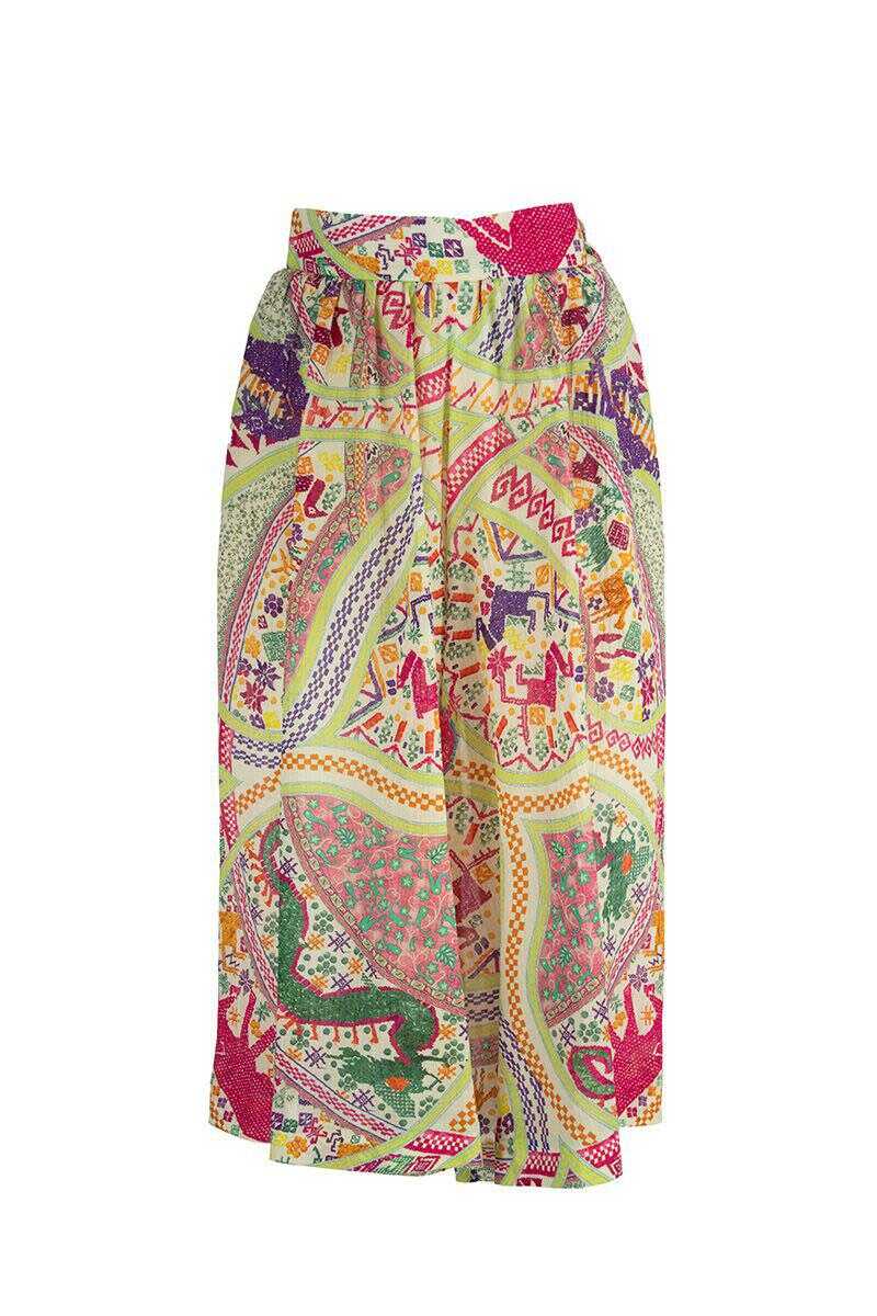 ETRO ETRO Skirt trousers with multi-coloured geometric design MULTICOLOR