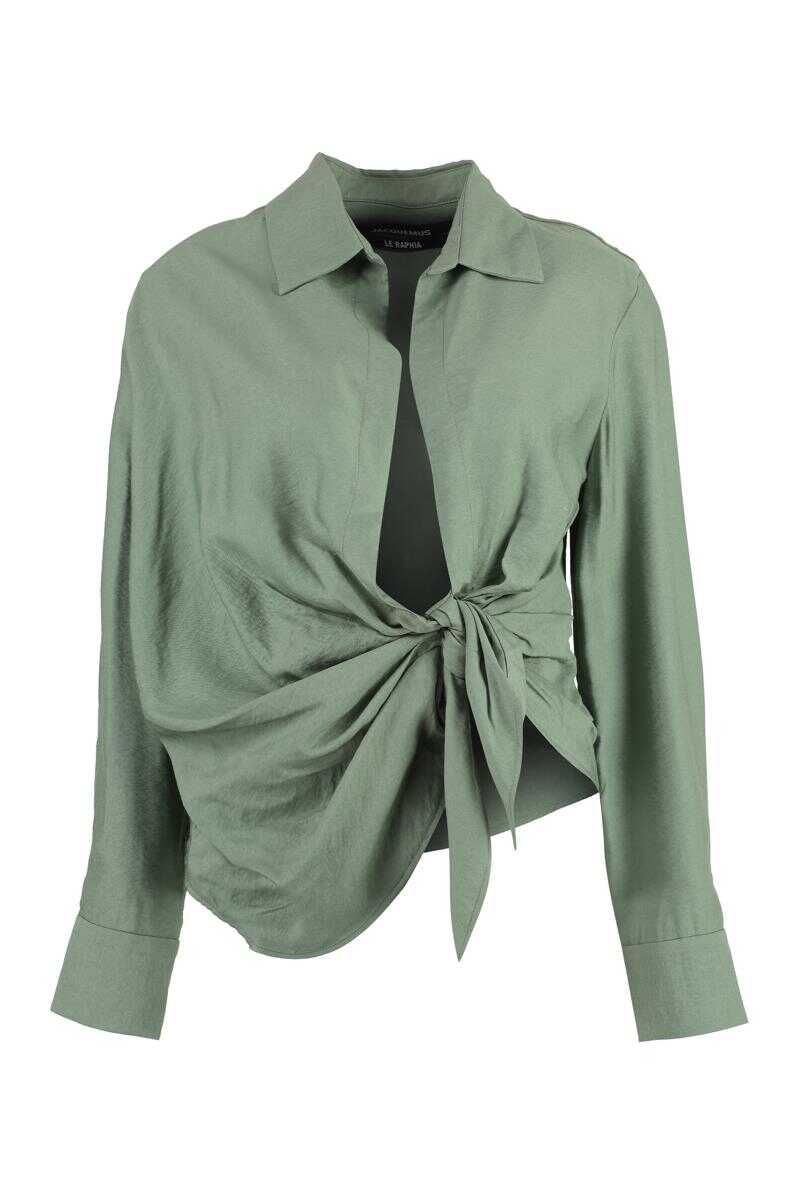 JACQUEMUS JACQUEMUS BAHIA SHIRT IN VISCOSE green