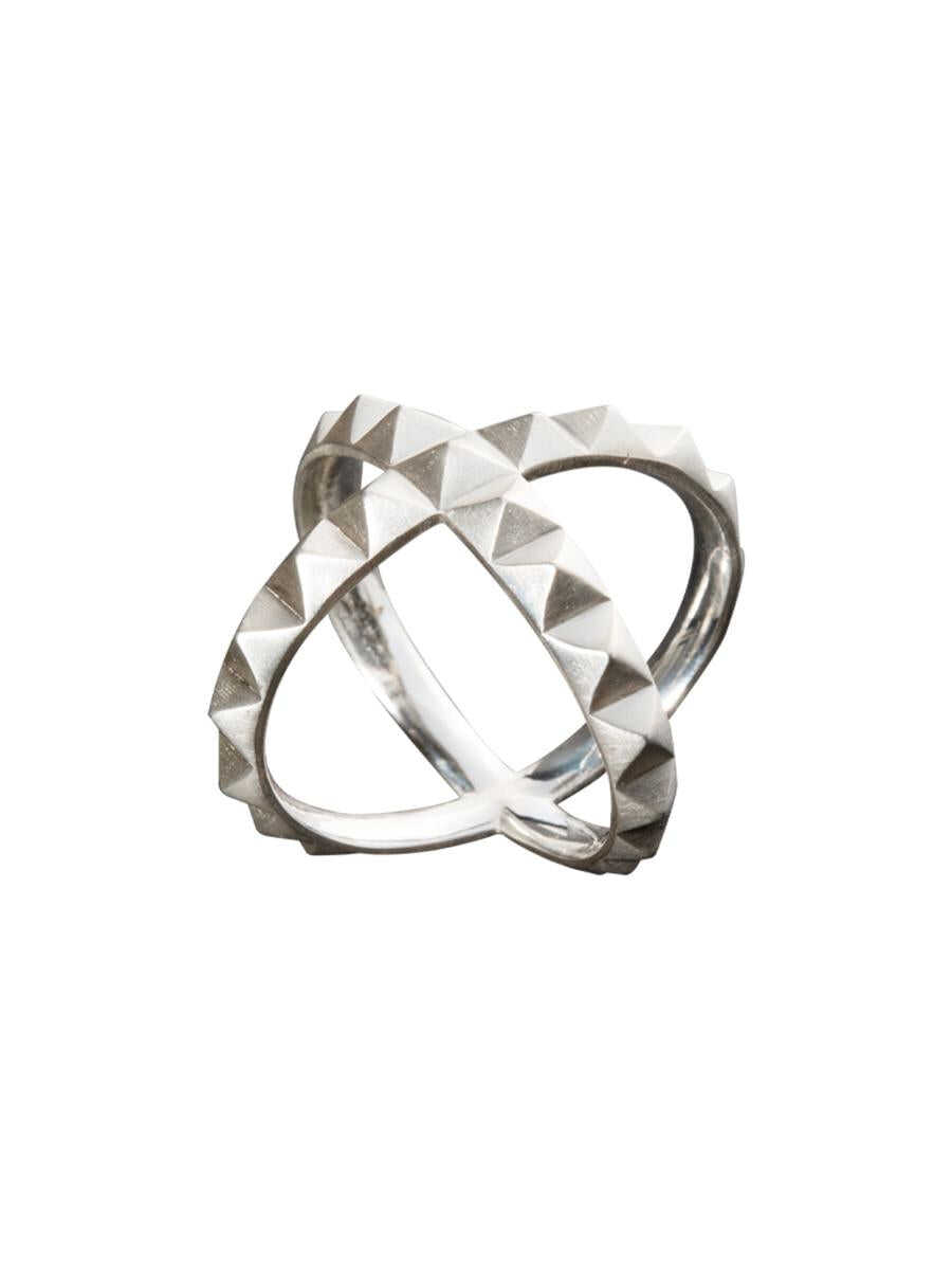 LEONY LEONY RING CROSSED BAND ACCESSORIES GREY