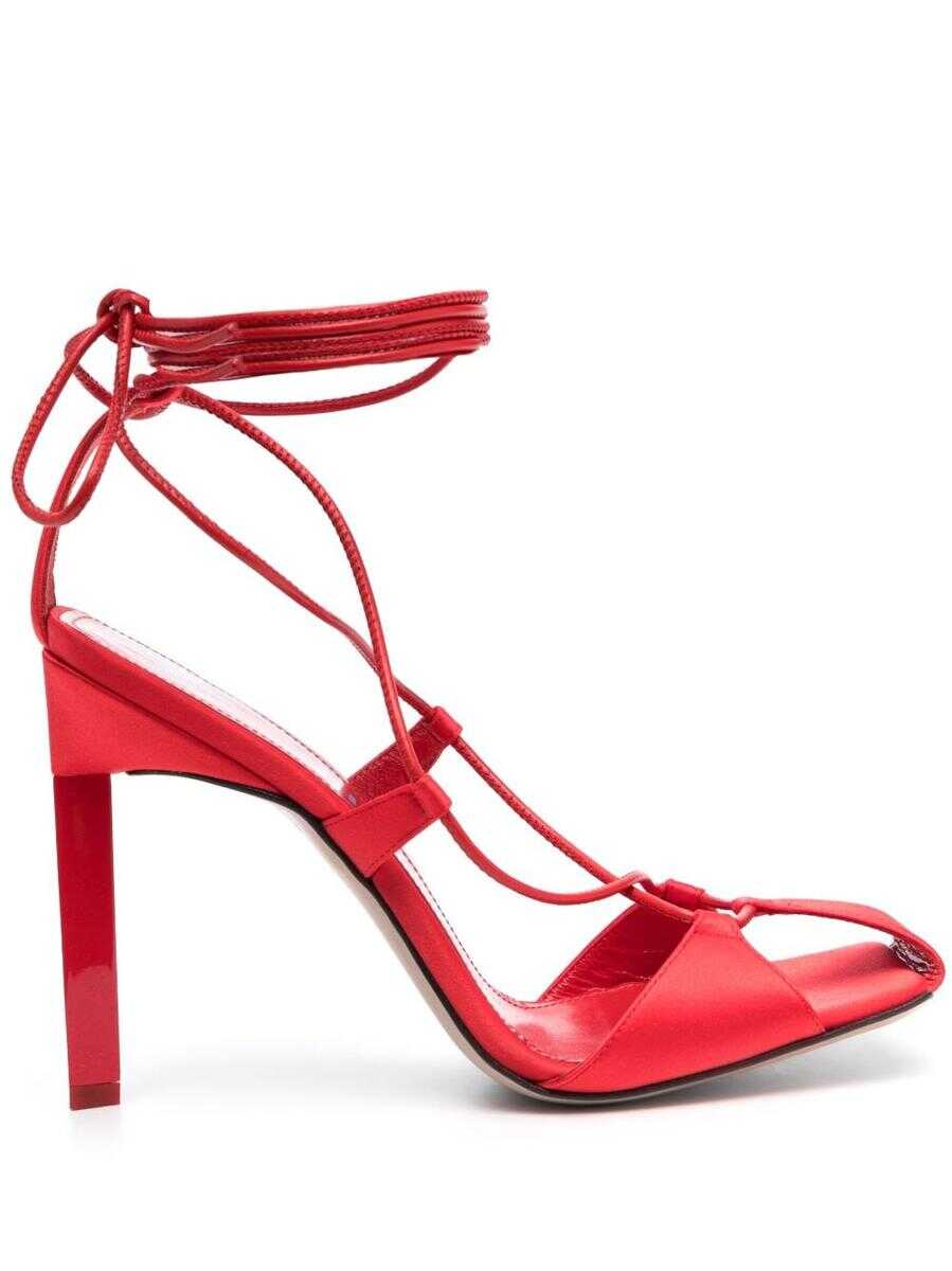 Poze THE ATTICO THE ATTICO Adele 105mm lace-up sandals RED