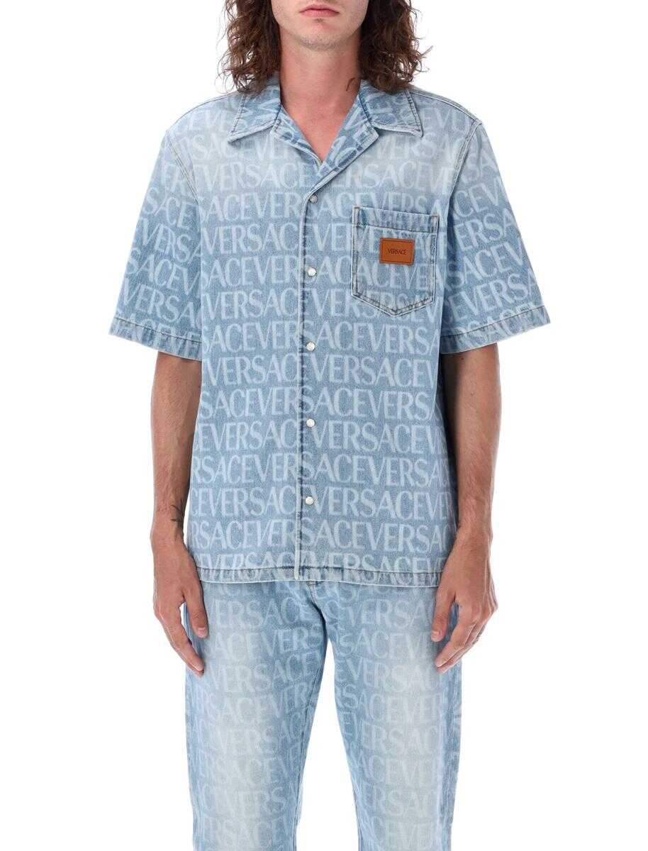 Versace VERSACE Versace allover denim shirt BLUE