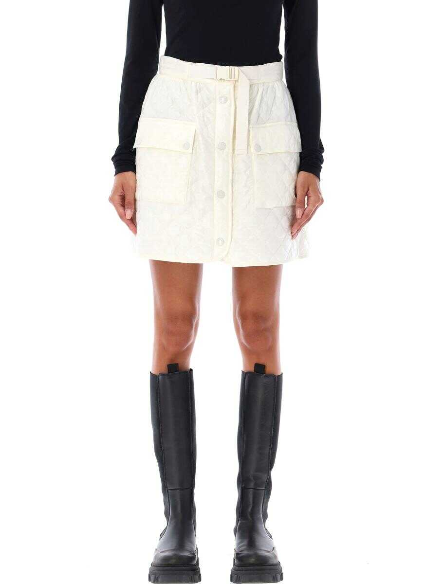 Moncler MONCLER Quilted mini skirt WHITE