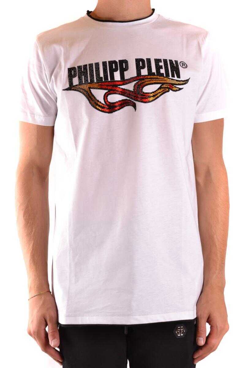 Topuri Philipp Plein Philipp Plein T-Shirts WHITE Barbati (BM 10847383) 2
