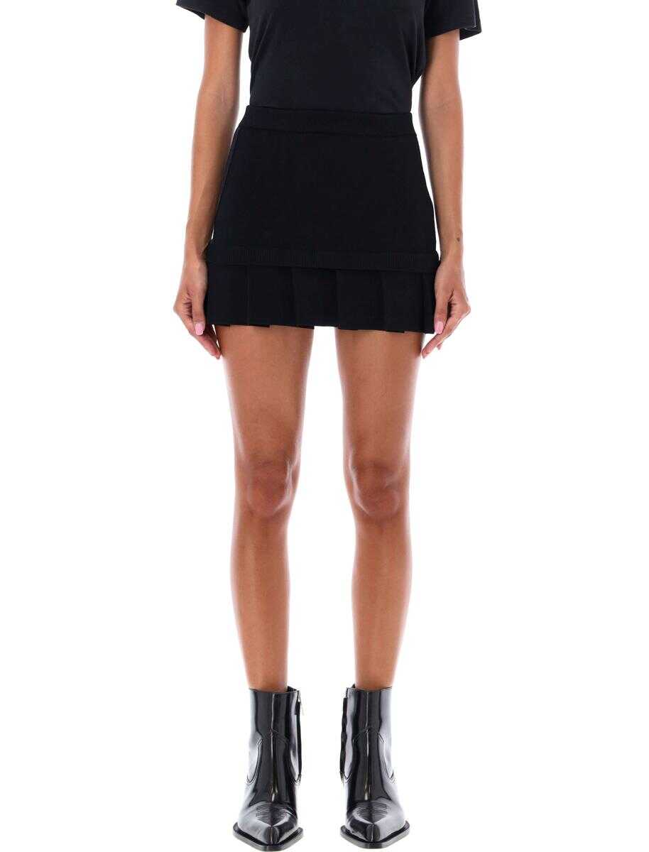 Off-White OFF-WHITE Logo band mini skirt BLACK