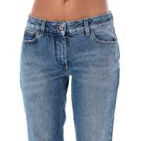 Blugi Off-White Dama - Blugi Off-White OFF-WHITE Slim flared jeans BLUE Femei (BM 10850212) - B-mall.ro