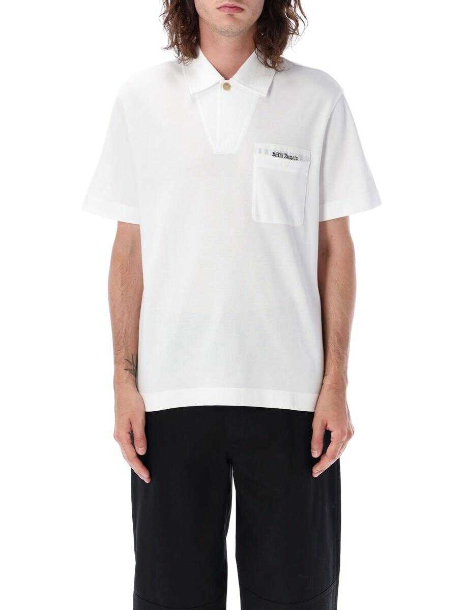 Palm Angels PALM ANGELS Sartorial tape pocket polo WHITE/WHITE