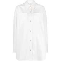 Camasi de blugi Courrèges Mega Size Dry Denim Shirt Clothing Femei