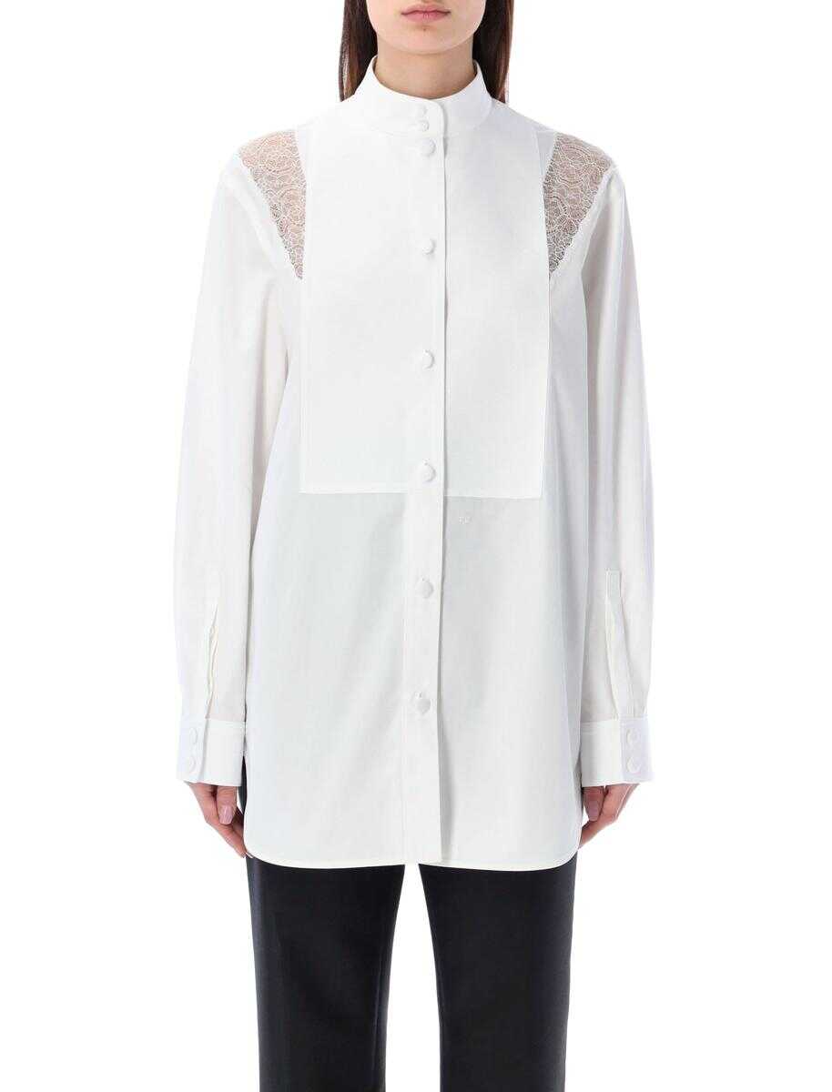 Burberry BURBERRY Lace trim shirt OPTIC WHITE