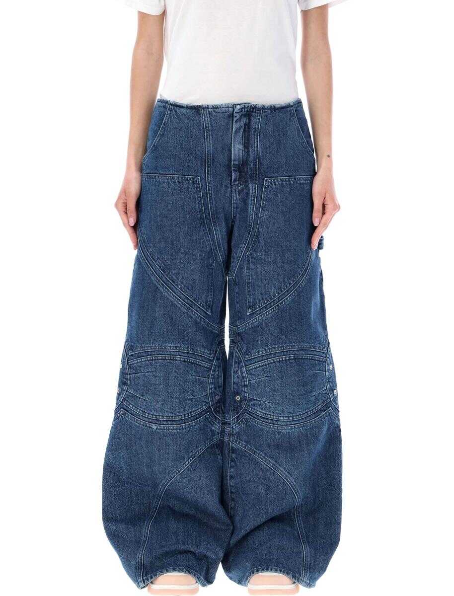 Off-White OFF-WHITE Motorcycle low waist denim pant BLUE