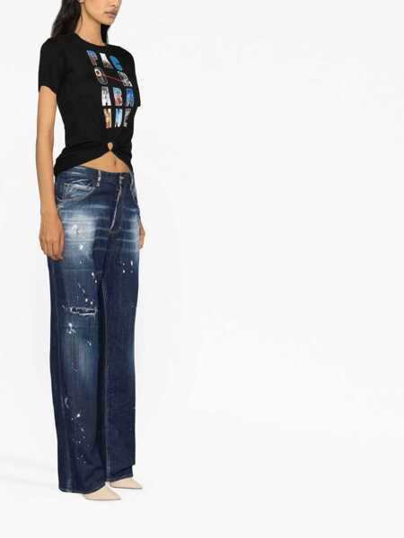 Blugi DSQUARED2 DSQUARED2 San Diego Jean Clothing BLUE Femei (BM 10855249) 4