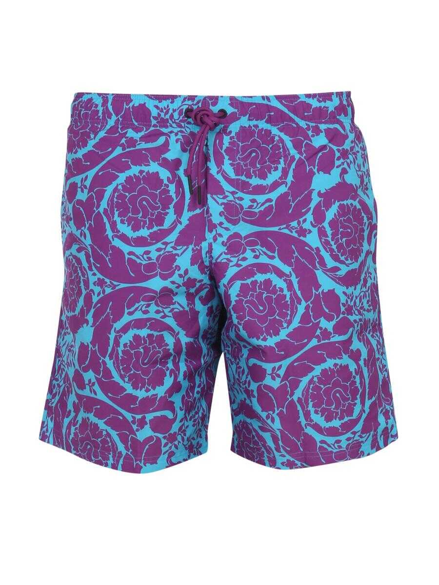 Versace VERSACE SILHOUETTE BAROQUE BEACH BERMUDA SHORTS MULTICOLOUR