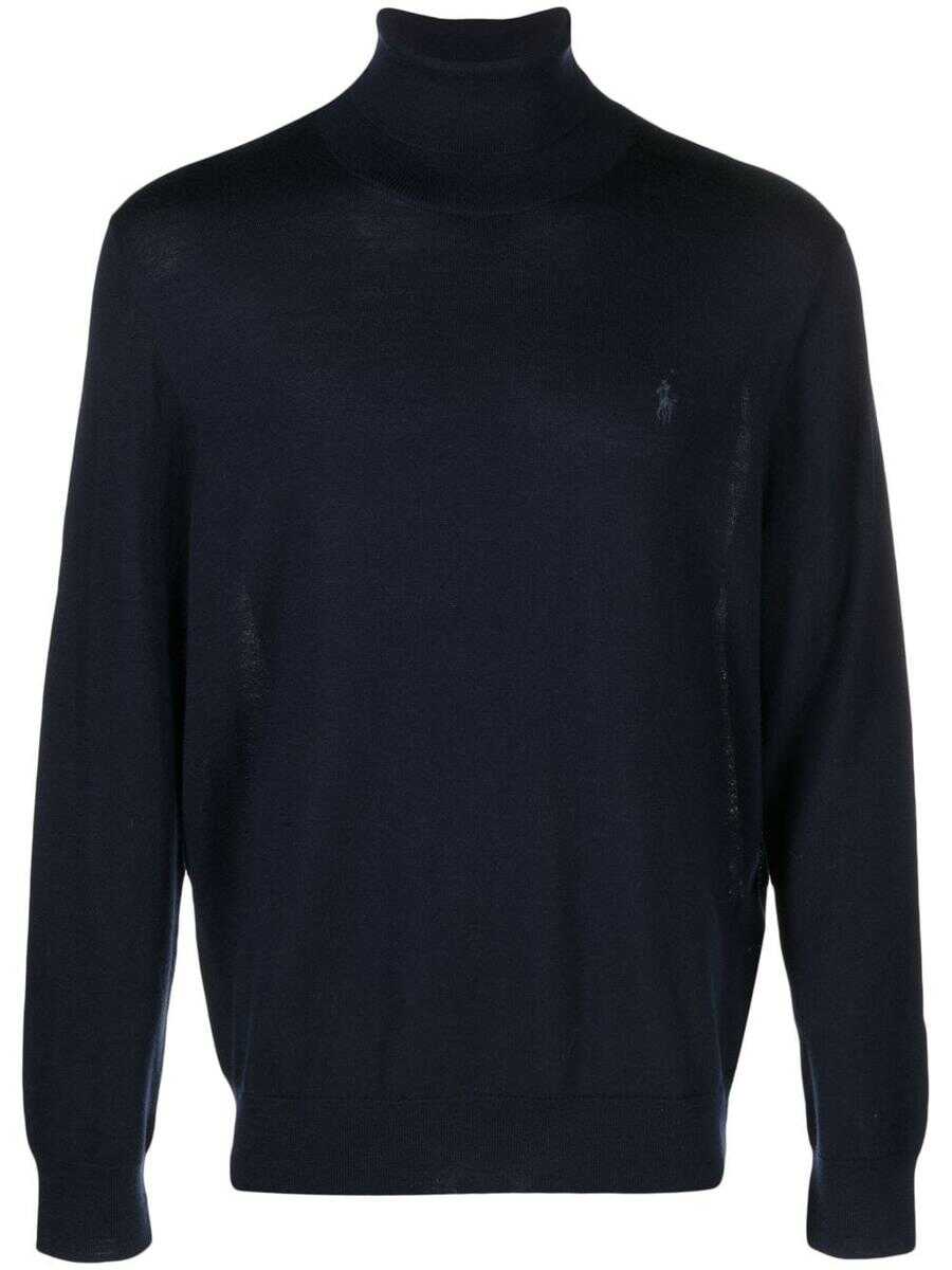 Ralph Lauren POLO RALPH LAUREN LONG SLEEVE TURTLE NECK PULLOVER CLOTHING Blue