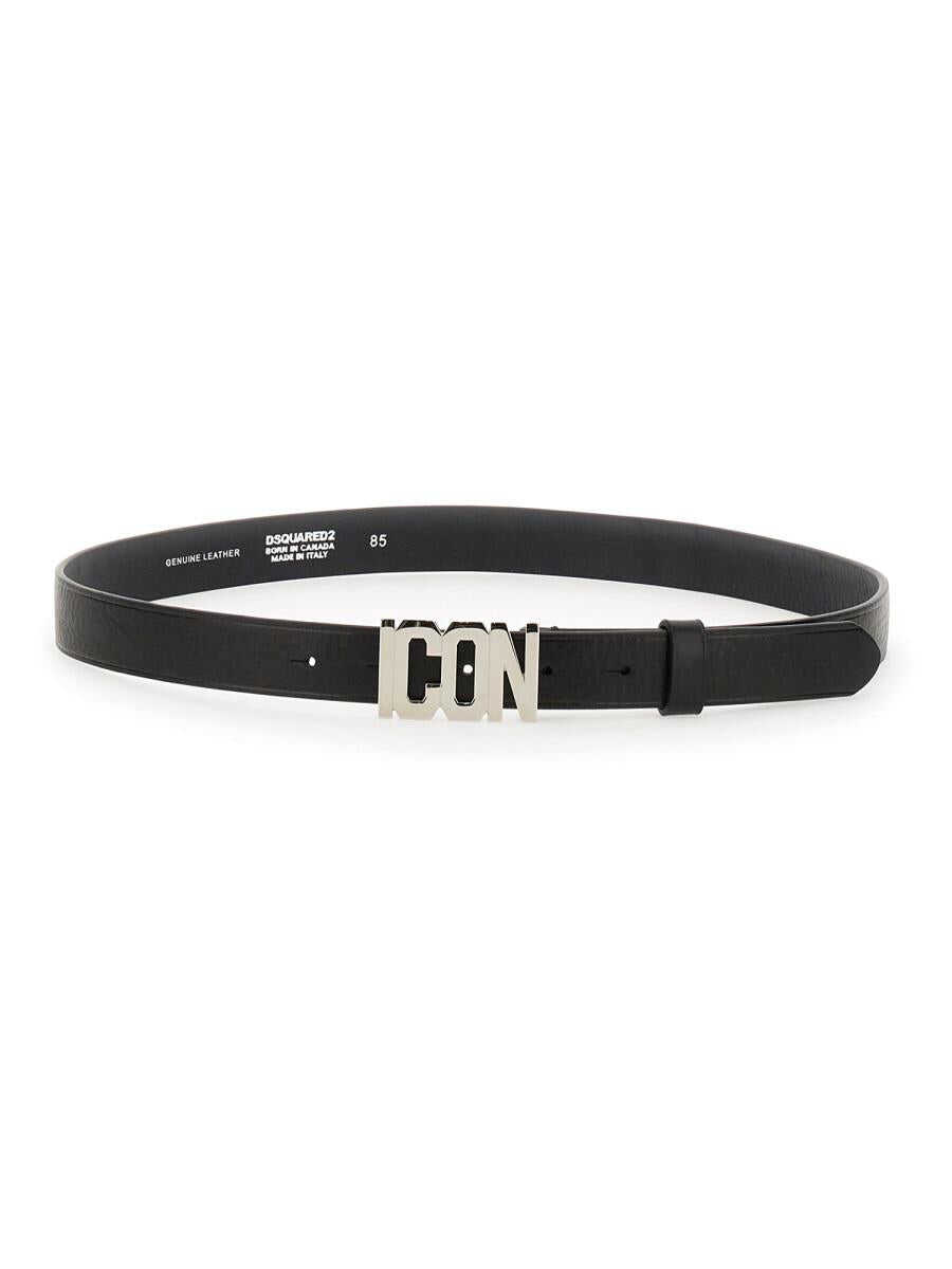 DSQUARED2 DSQUARED2 LEATHER BELT BLACK