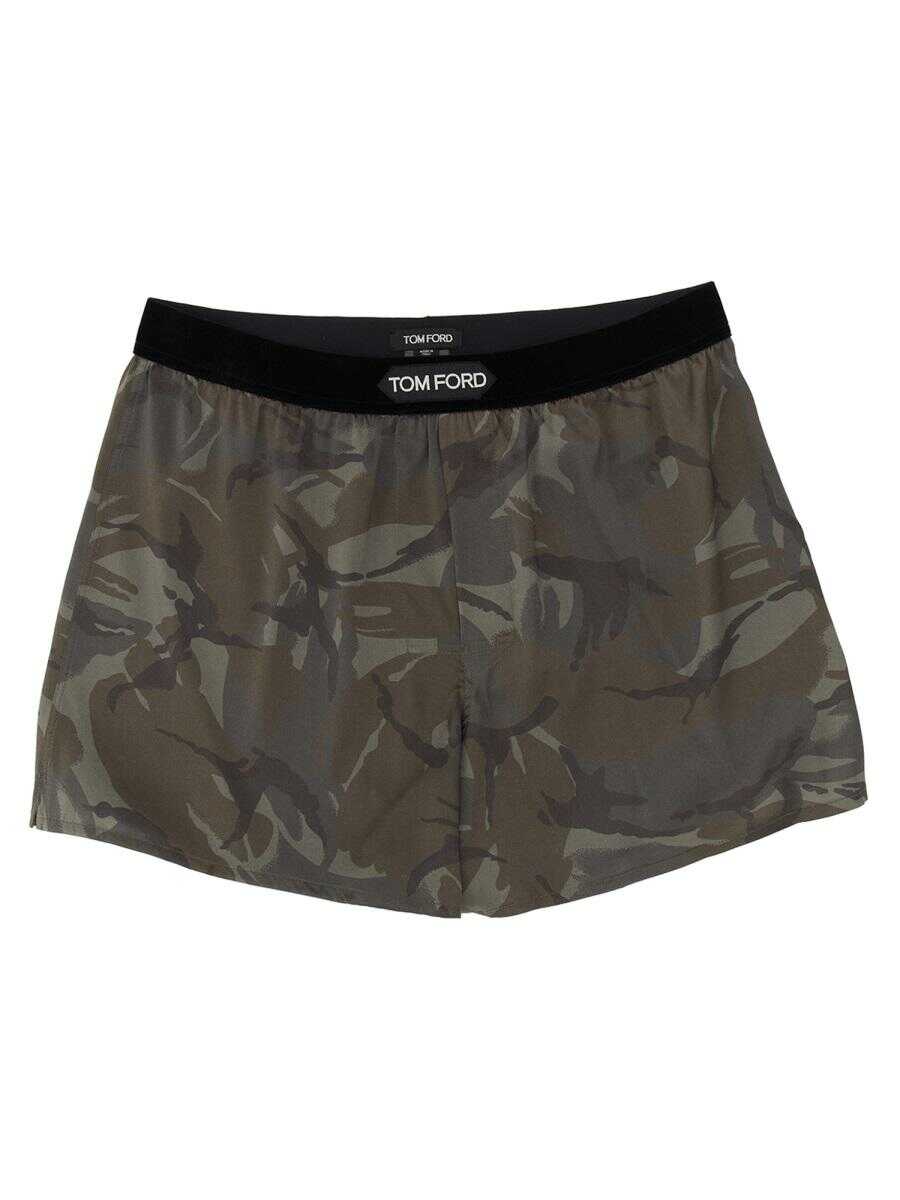 Tom Ford TOM FORD SILK BOXERS GREEN