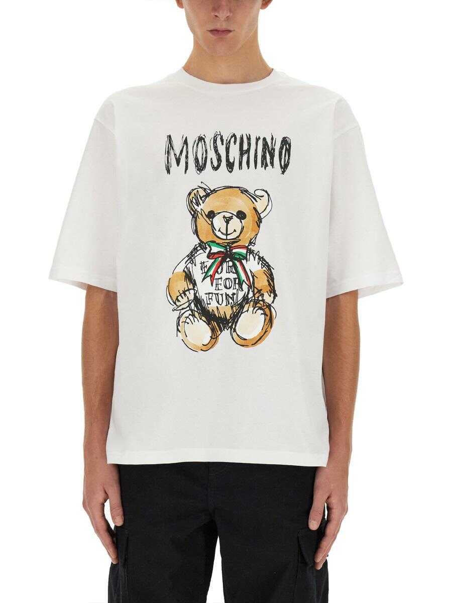 Moschino MOSCHINO LOGO PRINT T-SHIRT WHITE