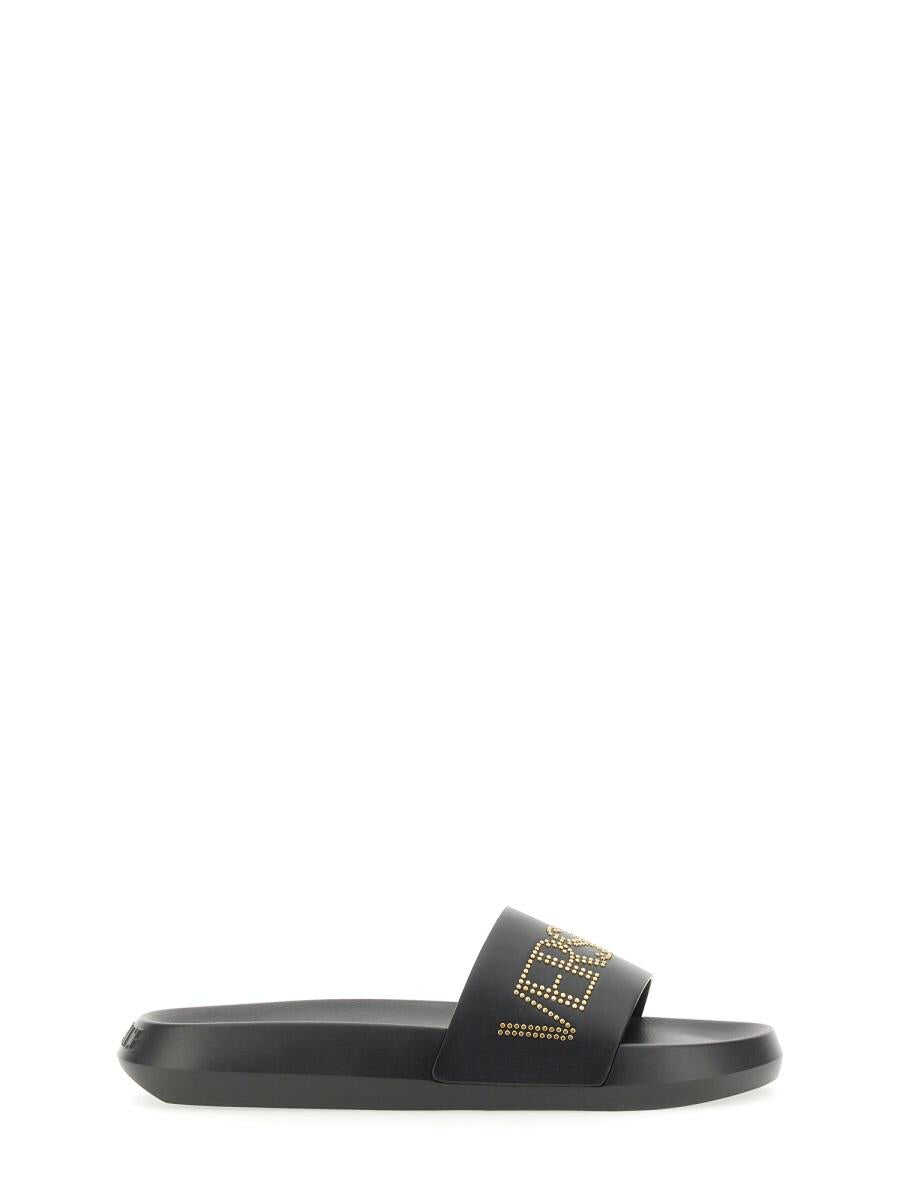 Versace VERSACE SANDAL WITH LOGO BLACK