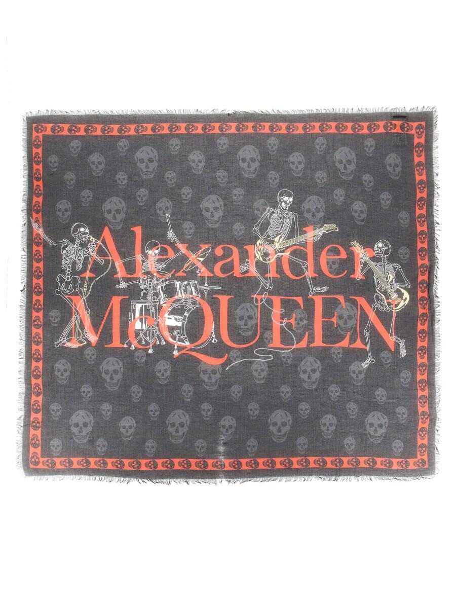 Alexander McQueen ALEXANDER MCQUEEN SCARF WITH LOGO PRINT BLACK