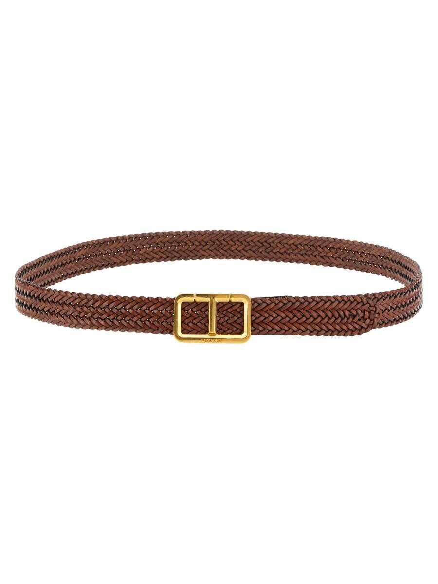 Tom Ford TOM FORD BELT WITH LOGO BROWN