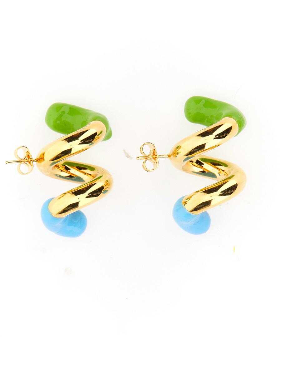 SUNNEI SUNNEI DOUBLE FUSILLO EARRING UNISEX MULTICOLOUR