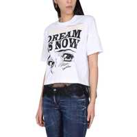 Tricouri DSQUARED2 Dama - Tricouri DSQUARED2 DSQUARED2 T-SHIRT WITH LOGO WHITE Femei (BM 10864642) - B-mall.ro