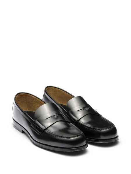 Mocasini Prada Prada Brushed Leather Loafers Black Barbati (BM 10866298) 2
