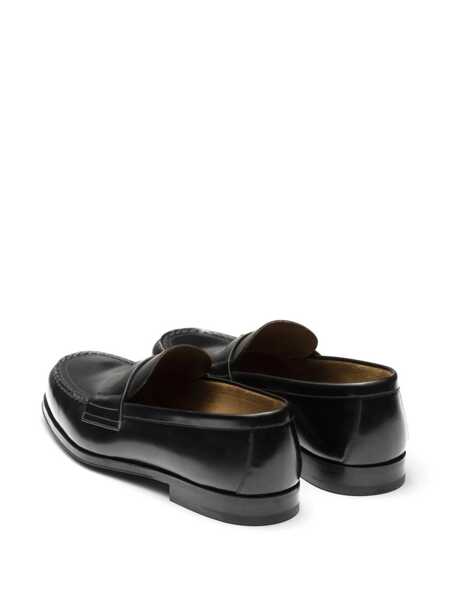 Mocasini Prada Prada Brushed Leather Loafers Black Barbati (BM 10866298) 3