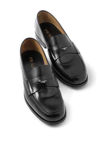 Mocasini Prada Prada Brushed Leather Loafers Black Barbati (BM 10866298) 4