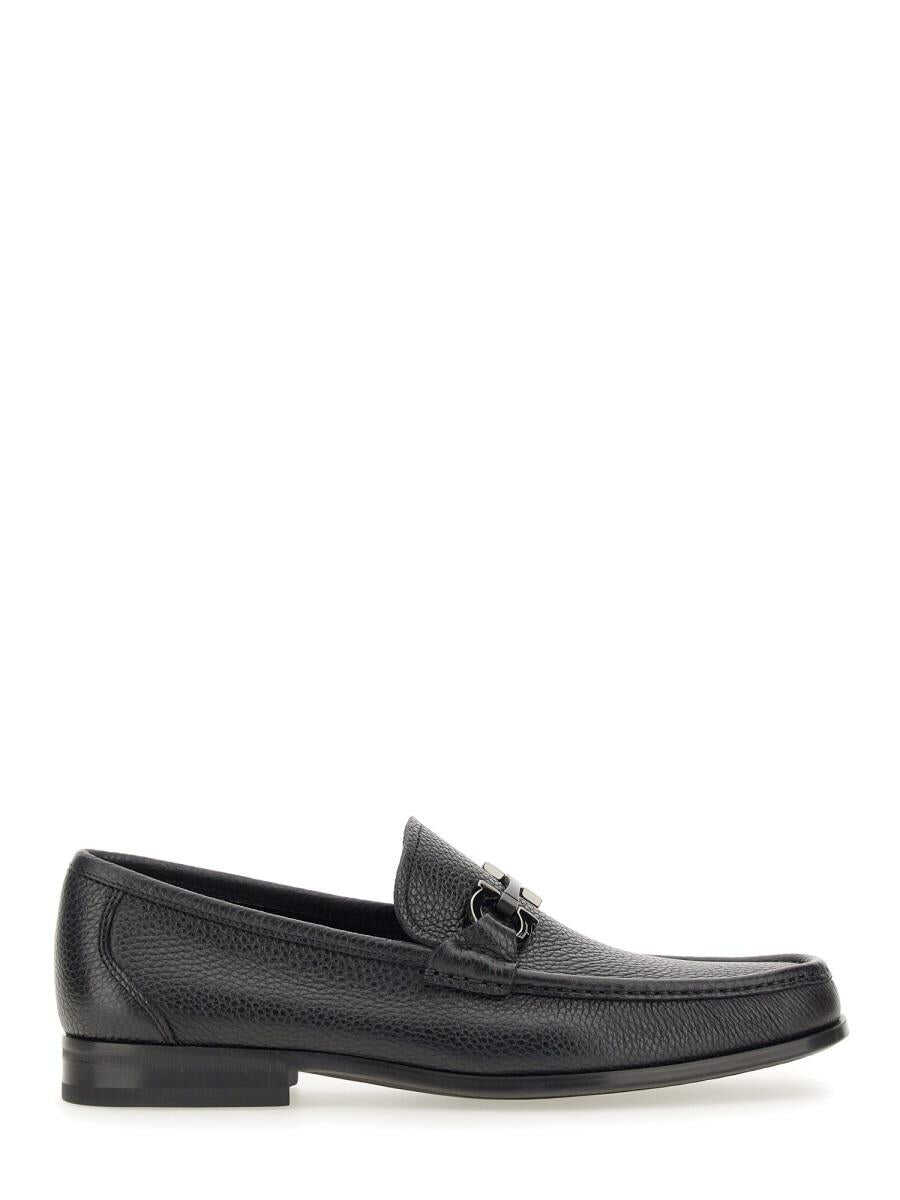 Ferragamo FERRAGAMO MOCCASIN ORNAMENT GANCINI BLACK