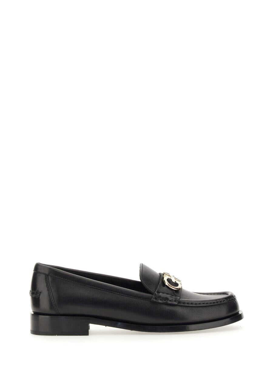 Ferragamo FERRAGAMO MOCCASIN WITH GANCINI DECORATION BLACK