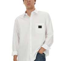 Camasi Dolce & Gabbana pentru Barbati - Camasi Dolce & Gabbana DOLCE & GABBANA SHIRT WITH LOGO PLAQUE WHITE Barbati (BM 10867228) - B-mall.ro