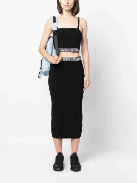 Fuste Michael Kors Michael Kors Midi Skirt Black Femei (BM 10867348) 2