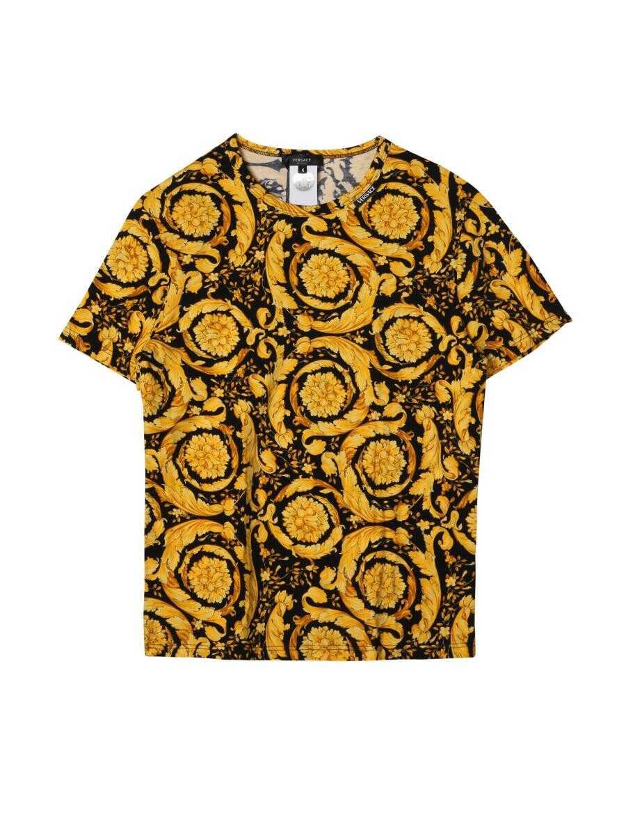 Versace VERSACE T-SHIRT CON STAMPA BAROCCO MULTICOLOUR